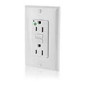 Hospital Grade Slim GFCI Duplex Receptacle with Wallplate 15-Amp 125-volt White