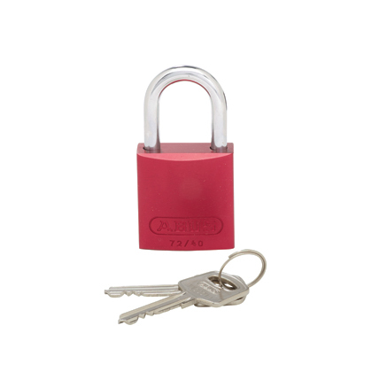 Aluminum Body Padlock, Red              