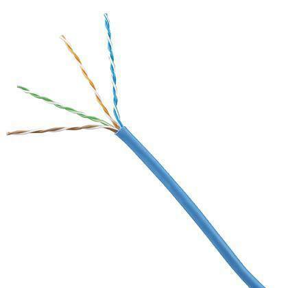 PUP6C04WH-U Cat 6 Plenum Cable, Carton Packaging, 80 VAC, (4 Pairs) 23 AWG U/UTP Solid Copper Conductor, 1000 ft L