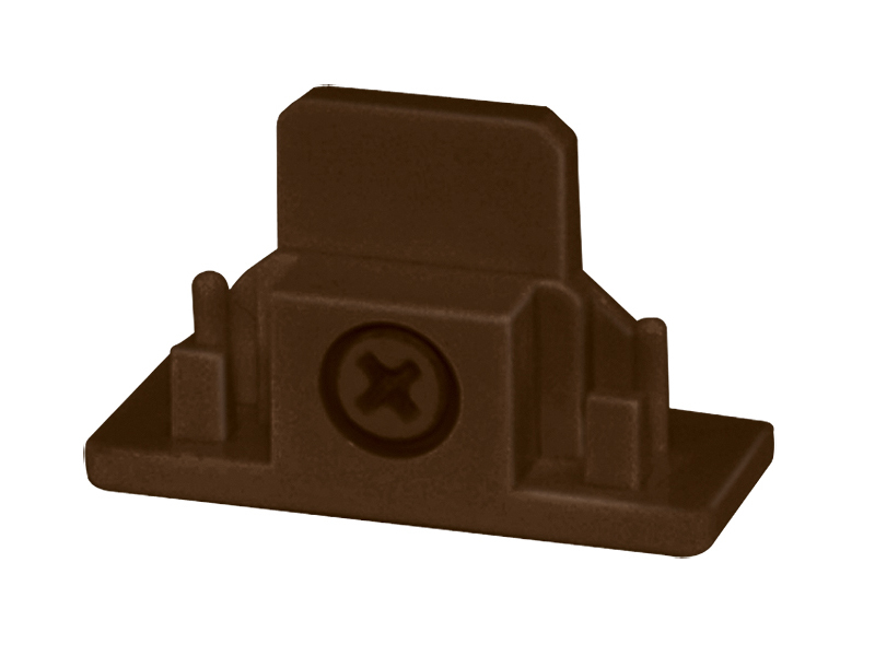 Trac Dead End. For use with field cut trac sections. Black (BL), Painted Bronze (BZ), Silver (SL or White (WH) finish.