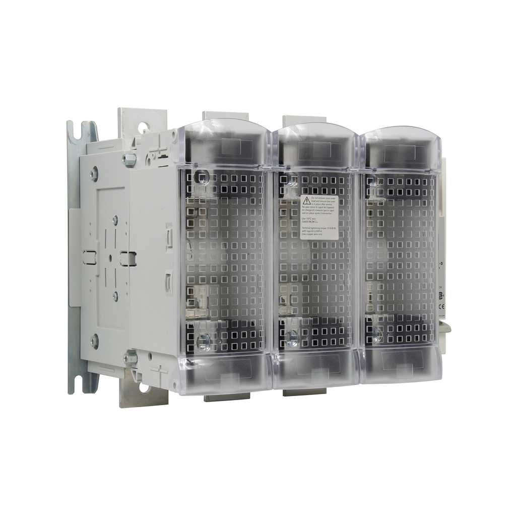 Eaton Bussmann series RDF fused rotary disconnect switch, Standard switch, Front handle operation, 600 Vac, 600 Vdc, 800A, Fused disconnect switch - RDF800L-3