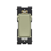 RE151-PS Renu Dimmer Rocker Switch, 0.5 hp at 120 V AC, 2 hp at 240 to 277 V AC, 15 A at 120/277 VAC Contact, 1 Poles