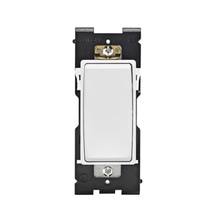 Renu Switch for Single Pole Applications 15A-120/277VAC in White on White