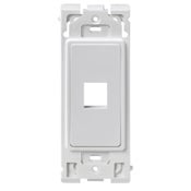 Leviton 1-Port Renu Insert, White on White