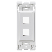 Leviton 2-Port Renu Insert, White on White