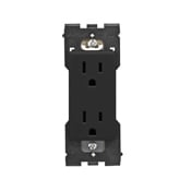 Leviton Renu Tamper-Resistant Outlet 15A-125VAC in Onyx Black