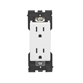  Renu Tamper-Resistant Outlet 15A-125VAC in White on White