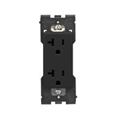  Renu Tamper-Resistant Outlet 20A-125VAC in Onyx Black