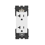Leviton Renu Tamper-Resistant Outlet 20A-125VAC in White on White