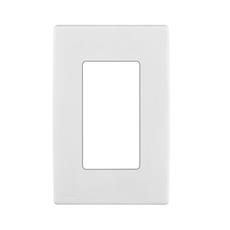  Renu One-Gang Screwless Snap-On Wallplate White on White