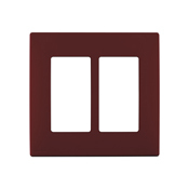  Renu Two-Gang Screwless Snap-On Wallplate Deep Garnet
