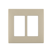  Renu Two-Gang Screwless Snap-On Wallplate Navajo Sand