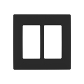  Renu Two-Gang Screwless Snap-On Wallplate Onyx Black