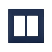  Renu Two-Gang Screwless Snap-On Wallplate Rich Navy