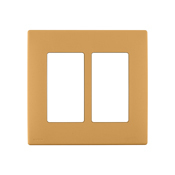  Renu Two-Gang Screwless Snap-On Wallplate Toasted Coconut