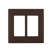  Renu Two-Gang Screwless Snap-On Wallplate Walnut Bark