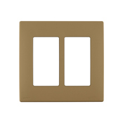  Renu Two-Gang Screwless Snap-On Wallplate Warm Caramel