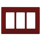  Renu Three-Gang Screwless Snap-On Wallplate Red Delicious