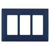  Renu Three-Gang Screwless Snap-On Wallplate Rich Navy
