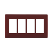  Renu Four-Gang Screwless Snap-On Wallplate Deep Garnet