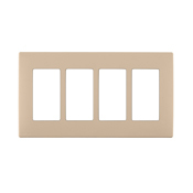  Renu Four-Gang Screwless Snap-On Wallplate Dapper Tan