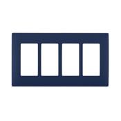  Renu Four-Gang Screwless Snap-On Wallplate Rich Navy