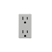 Leviton Renu 15A Tamper Resistant Receptacle Color Change Kit Pebble Grey