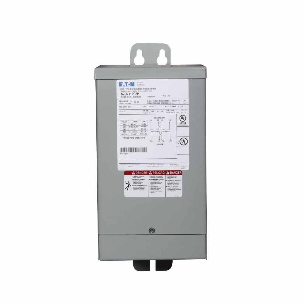 Eaton General purpose encapsulated transformer, EP, aluminum, NEMA 3R, 68P, 60 Hz, single-phase, 277 V, 120/240 V, NONE, 115 ?C rise, 2 KVA, indoor-outdoor, 524A