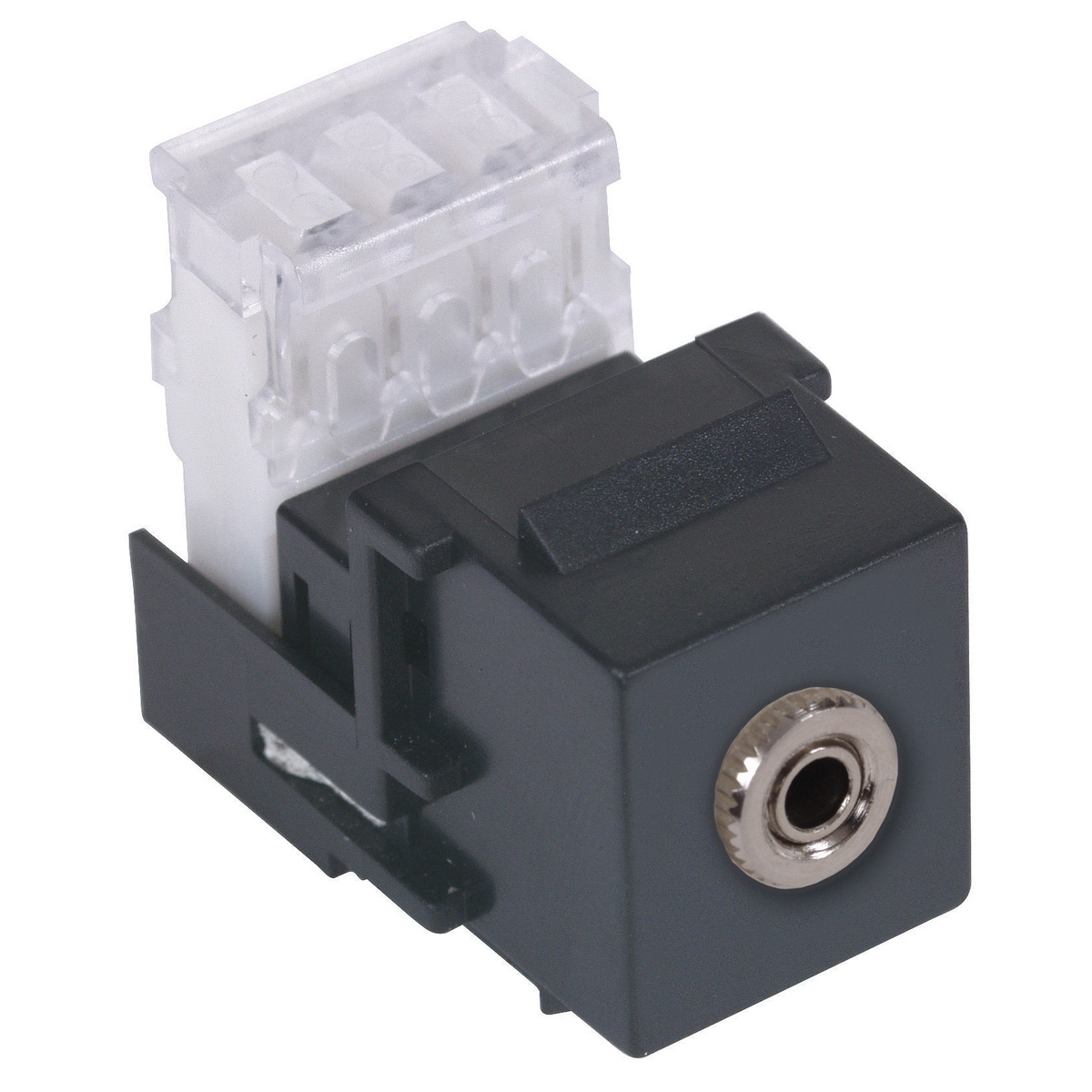Stereo Jack, 3.5 MM Stereo Jack, Female, 110 Block Terminations, Black