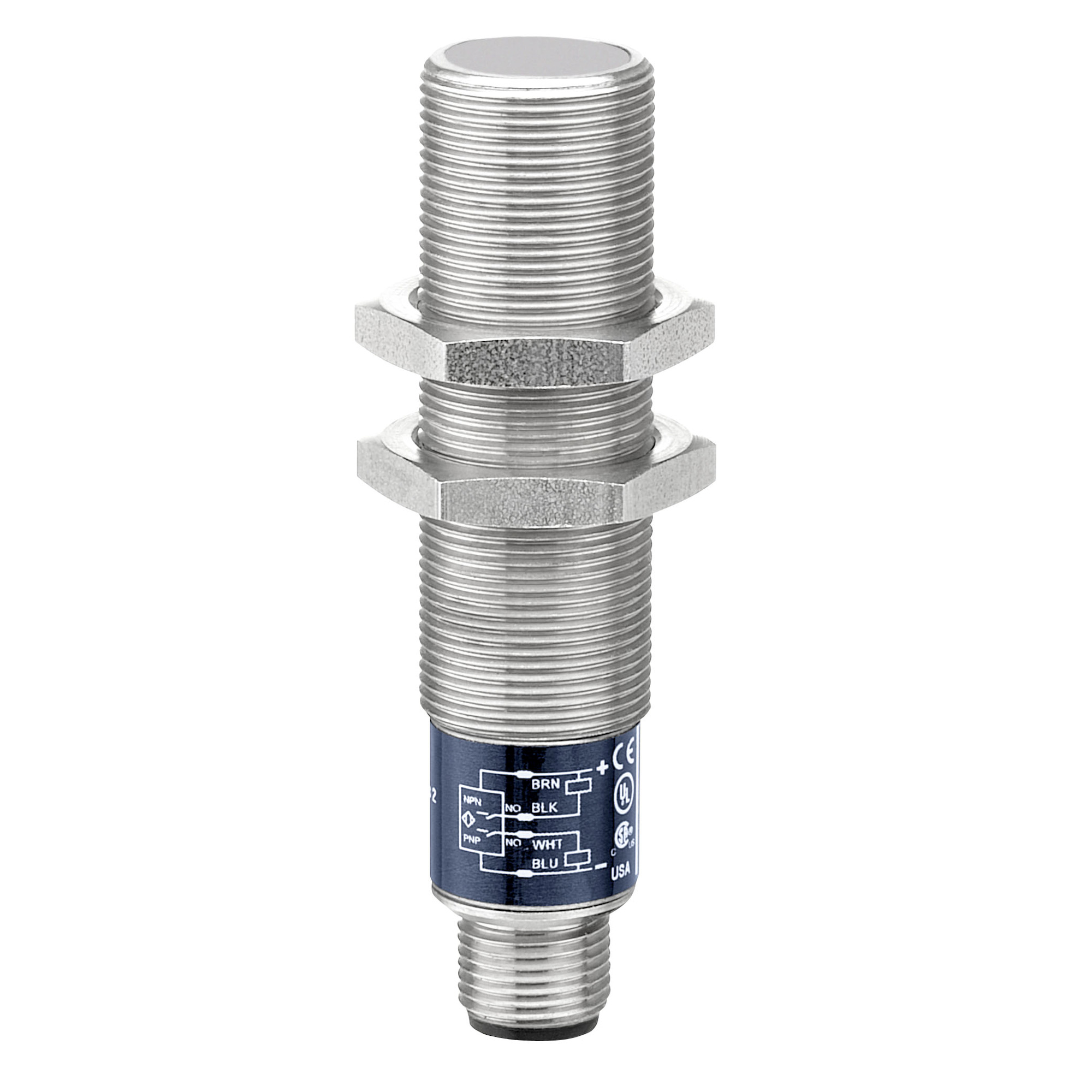 Schneider Electric,SUPERPROX ULTRASONIC PROXIMITY SENSOR,0...60 C,1 male connector M12 4 pins,10...28 V DC,12...24 V DC (overload and short-circuit protection),18 mm,73.91 mm,cylindrical M18,stainless steel 303,18 mm,73.91 mm,ultrasonic sensor,IP67,Superprox 600,discrete proximity,UL,stainless steel,ultrasonic sensor