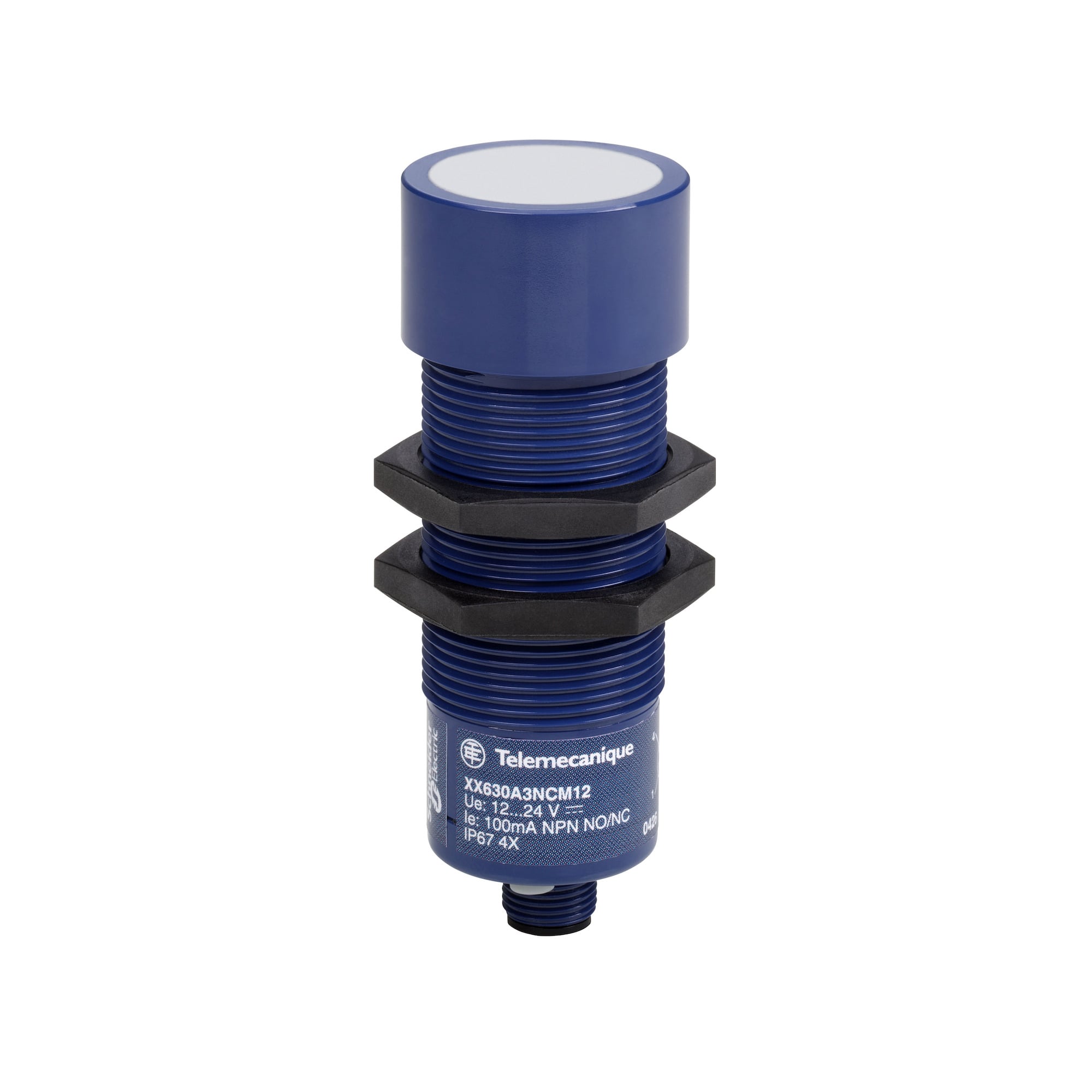 Schneider Electric,SUPERPROX ULTRASONIC ANALOG SENSOR,0...50 C,1 male connector M12 4 pins,13...28 V DC,15...24 V DC (overload and short-circuit protection),30 mm,96 mm,ULTEM,cylindrical M30,30 mm,96 mm,ultrasonic sensor,IP67,Superprox 900,analog output,UL,plastic,ultrasonic sensor