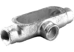 Rigid and IMC Conduit Body, Type T, Malleable Iron, Size 4 Inch