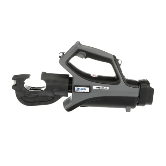 14-Ton Lithium-Ion Battery Open Crimp Tool for Crimping #8-900 kcmil Copper, #10-750 kcmil Aluminum Connectors.  22 inch long x 3.5 inch wide x 10.5 inch high. Includes 18V, 5.0Ah Battery.  Weight 17.8 pounds with Battery.