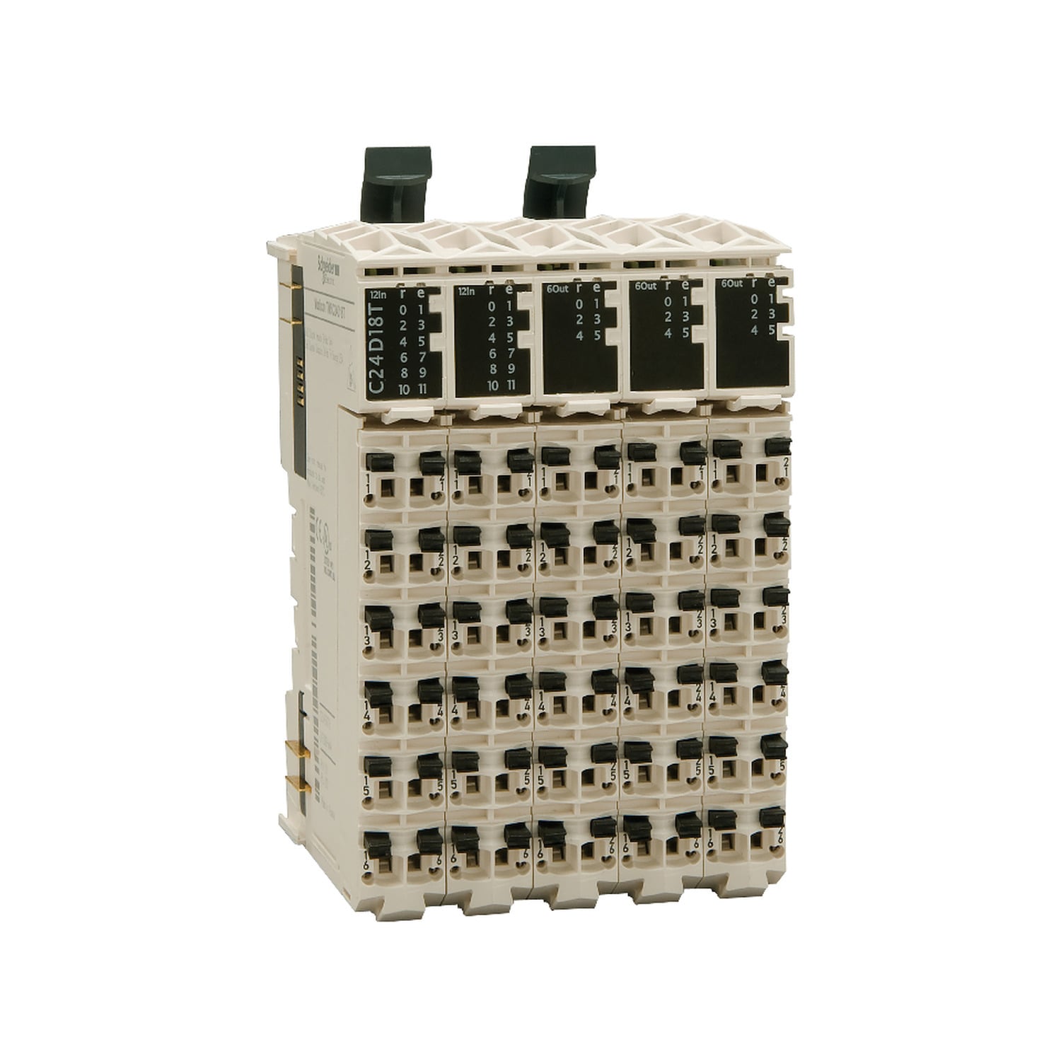 compact I/O expansion block, Modicon TM5, 36 IO, 24 DI, 12 DO relay