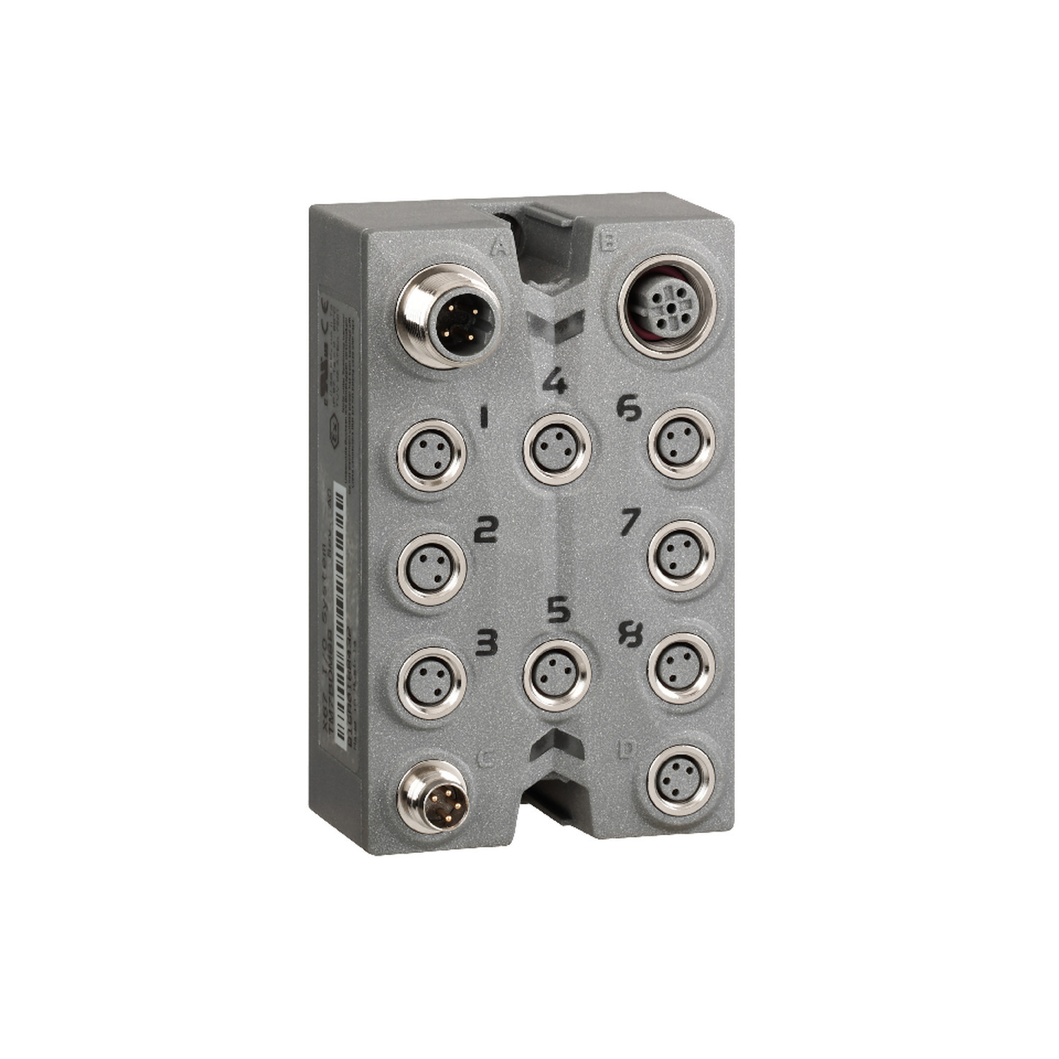 Discrete I/O expansion block, Modicon TM7, IP67, 8 DI, 24 V DC, M8 connector