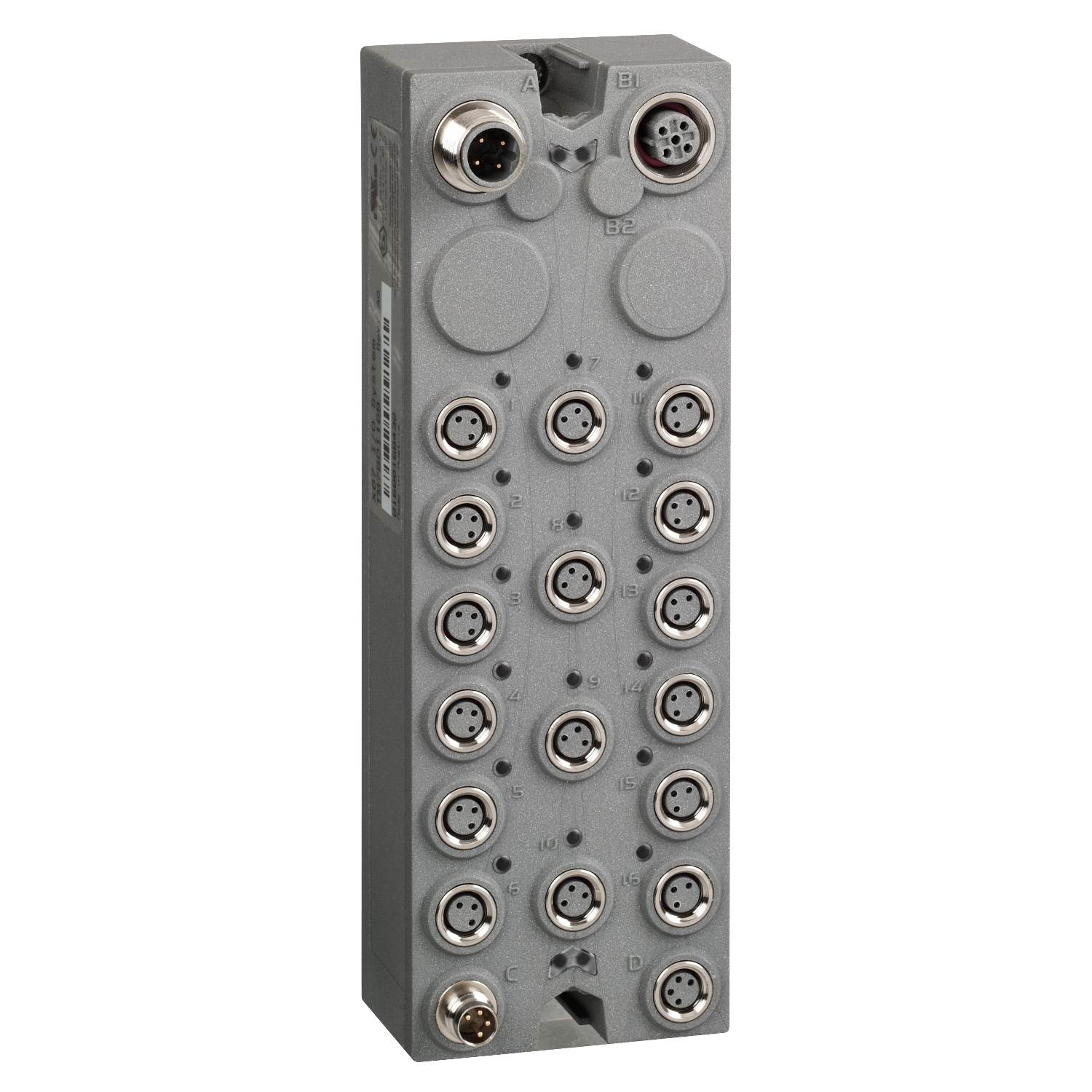 Discrete I/O expansion block, Modicon TM7, IP67, 16 DI/DO, 24 V DC, 0.5 A, M8 connector