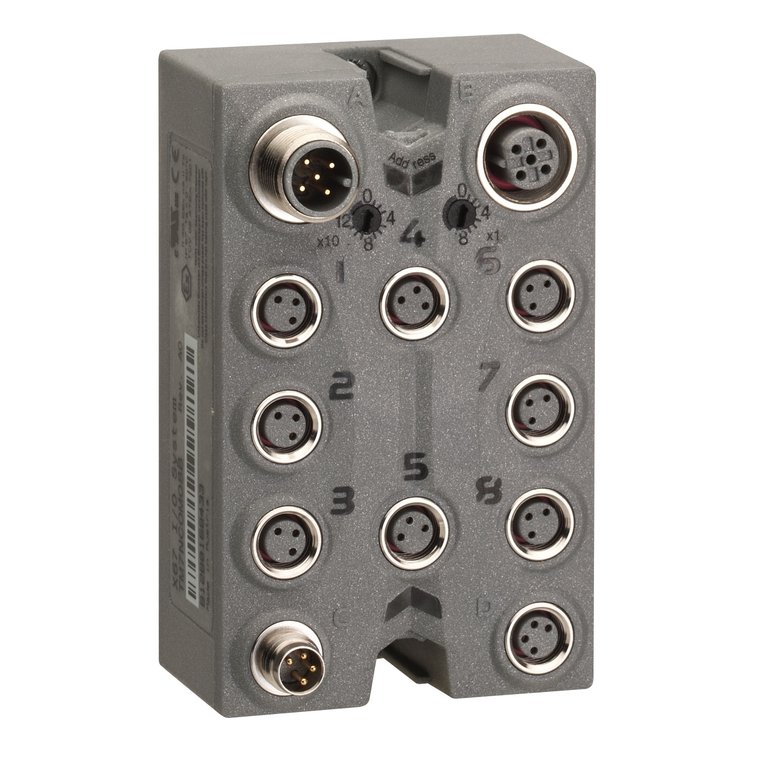 CANopen interface I/O block, Modicon TM7, IP67, 8 M8