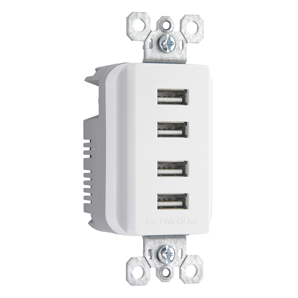 USB Quad Charger  - White