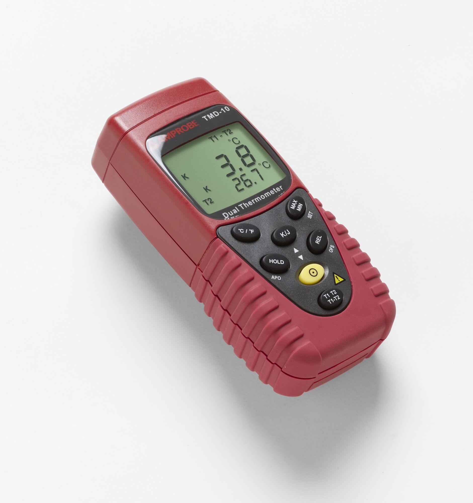 This Amprobe Thermometer is the professional choice for HVAC technicians, electricians, research, industrial process, and quality control, these thermometers offer dual inputs for easy super-heat and sub cool temperature measurements. To monitor and track temperatures, the multi-logging thermometers feature real-time clocks with calendar, user-selectable recording intervals, and easy data recall using up and down keys.