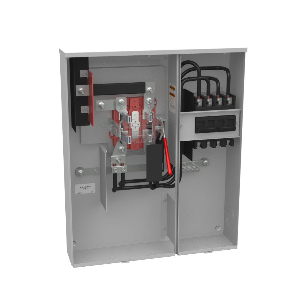 U4031-O-2/150 4 Term, Ringless, Plain Top, Lever Bypass, 2-150 Amp, Main Breaker