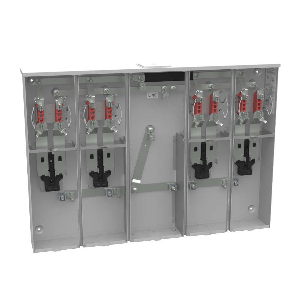U5884-X-KK-K1-ALT 4 Term, Ringless, Large Closing Plate, Horn Bypass, 4 Position, 4-200 Amp, Main Breaker Provision, Single Connector, 6-350 kcmil, Alliant Energy