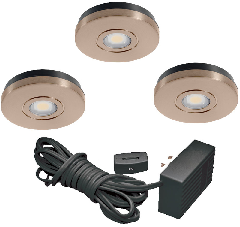 Juno Undercabinet Solo-Task LED Kit, 3000K, Satin Nickel