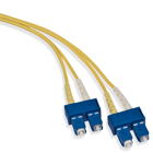 Fiber Optic Cable Assembly, UPC Polish, OFNR Rated, Duplex Cable SC-SC Connectors, Singlemode 2m (9.8')
