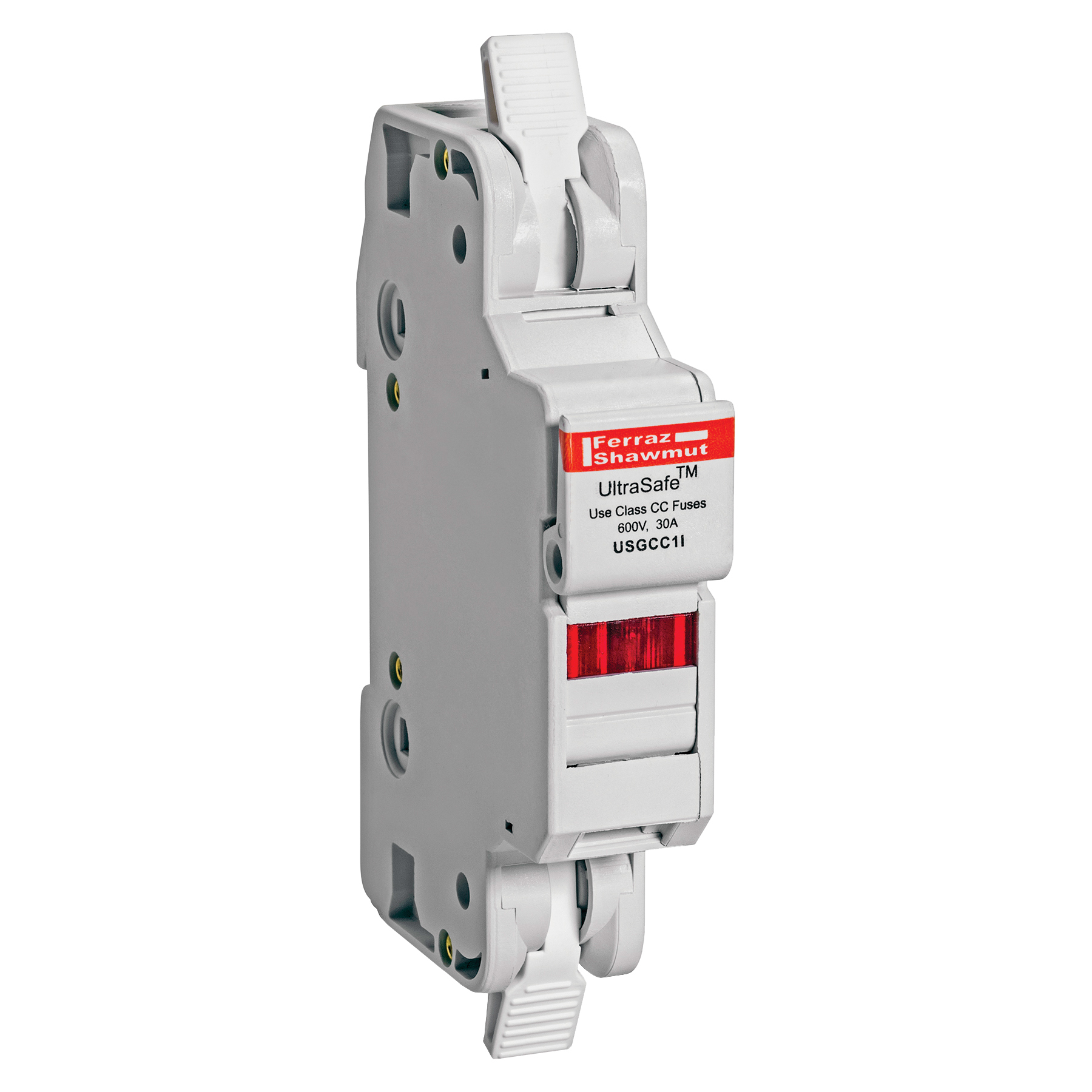 Fuse Holder 600VAC 600VDC Class CC 30A 1-Pole LED Cage Clamp IP65