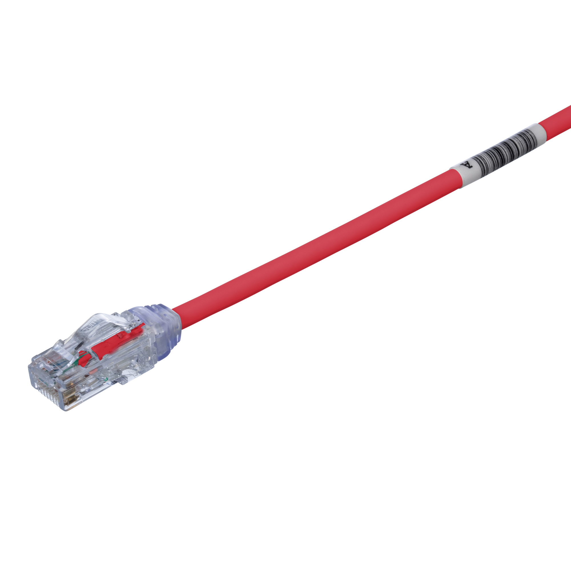 Cat 6A 28 AWG UTP Copper Patch Cord, 7 ft, Red