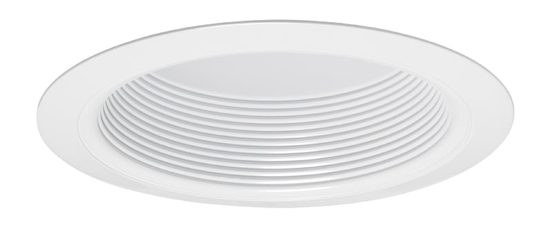 V3034T 6-in round shower trim with white finish