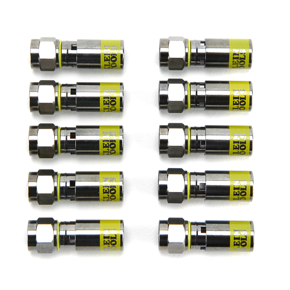 Universal F Compression Connectors RG6/6Q 10-Pack | Crescent