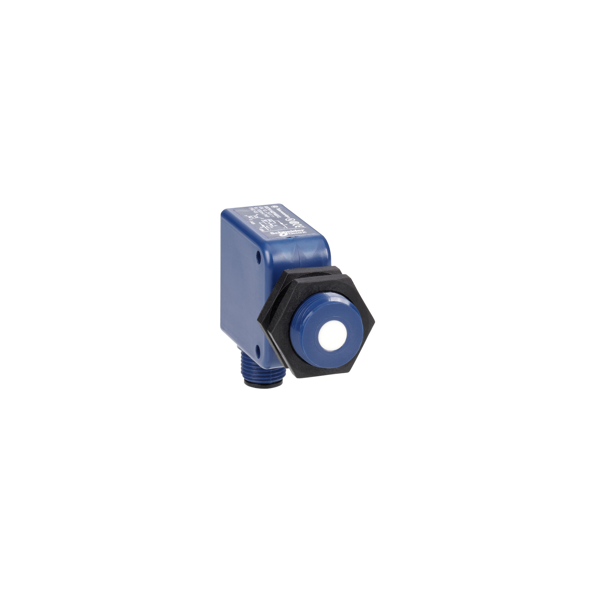 Schneider Electric,VIRTU SENSOR SONIC ANALOG VOLTAGE, M12,-30...70 C,1 male connector M12 4 pins,13...28 V DC,15...24 V DC (overload and short-circuit protection),43.7 mm,65.61 mm,flat form + cylindrical M18,valox,43.7 mm,65.61 mm,ultrasonic sensor,IP67,UL,Virtu VM1,plastic,ultrasonic sensor