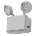 Emergency light for wet locations with 9.6-volt Nicad battery, gray housing, LED lamp heads, SKU - 215NWL