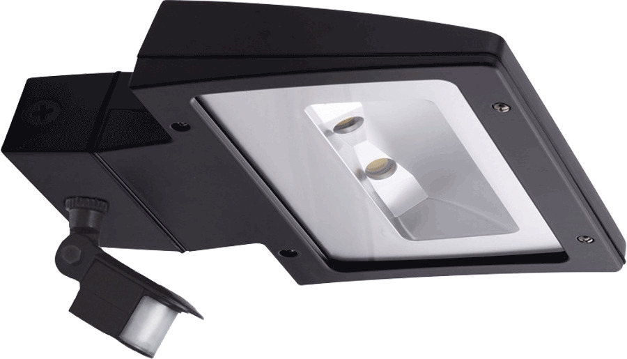 Lpack LED Wallpack 26W, 5000k, Junc Box with Minisensor, Bronze